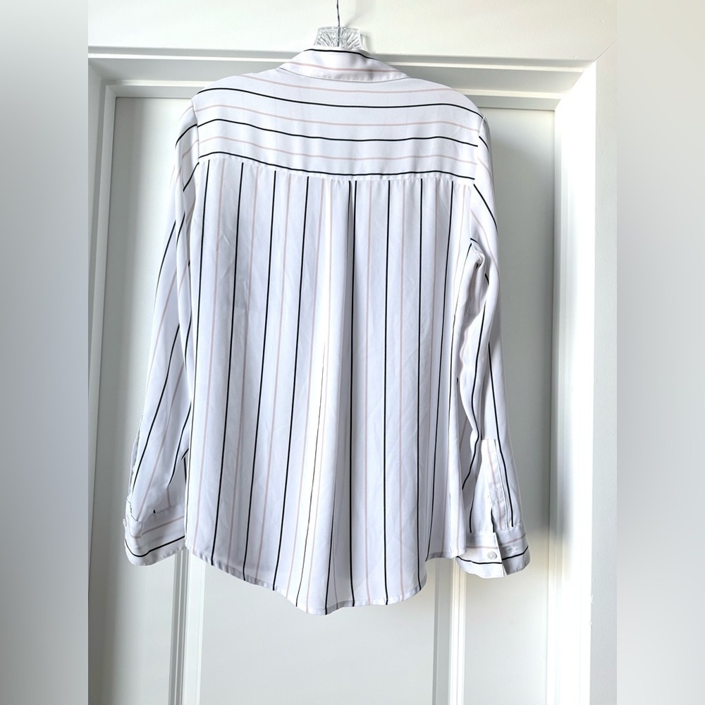Express women’s Portofino Shirt Striped Button Down Business Casual Shirt